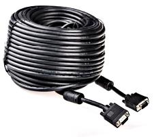 кабель VGA 30м, 15pin, ферритовые кольца, тройной экран